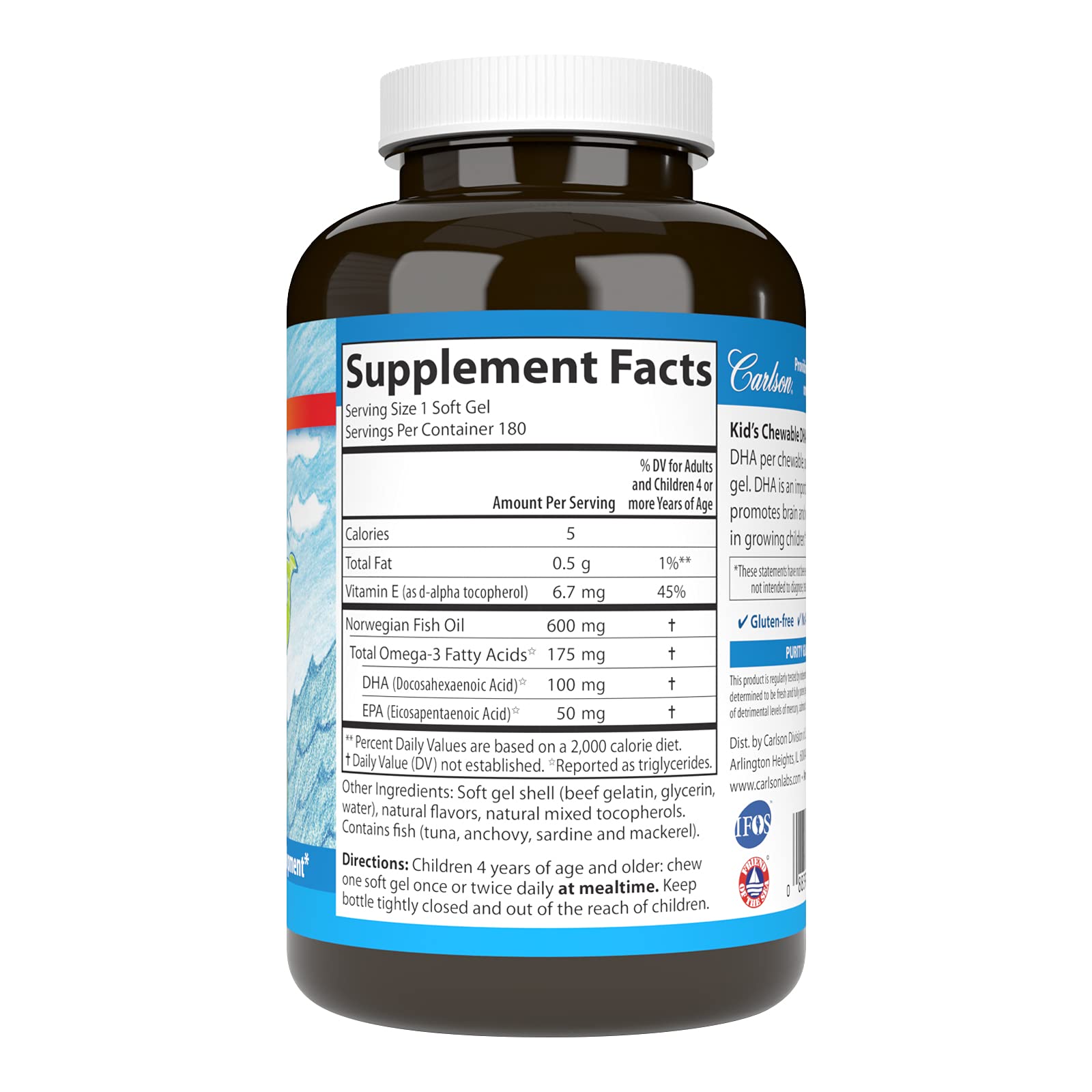 Carlson DHA enfant - emballage bouteille, format pratique