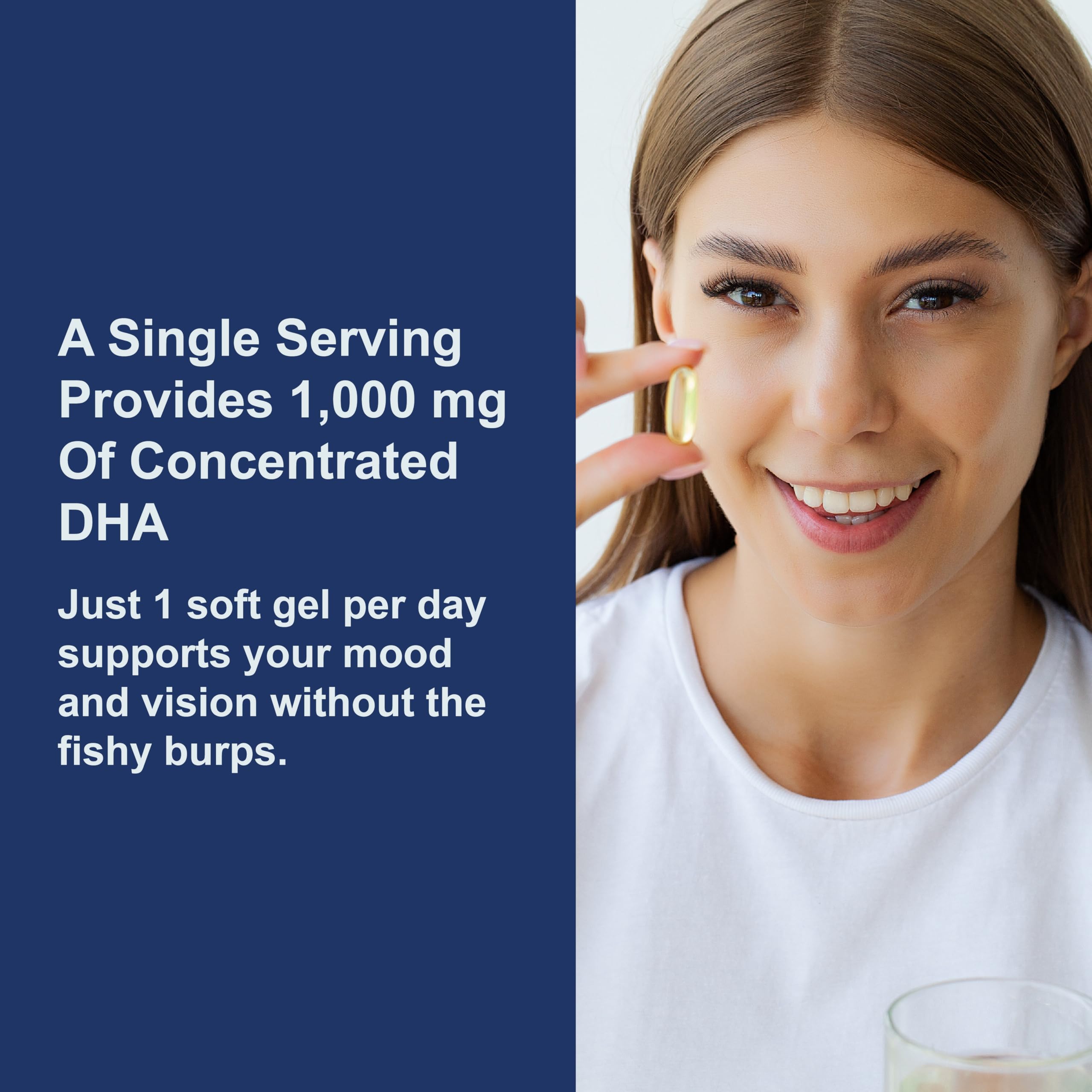 Carlson DHA Gems – emballage extérieur refermable pour préserver fraîcheur et pureté.