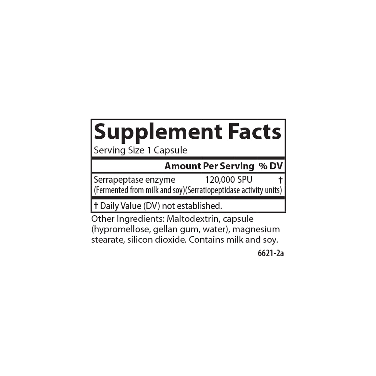 Delai-release Carlson Serrapeptase pour une absorption progressive.