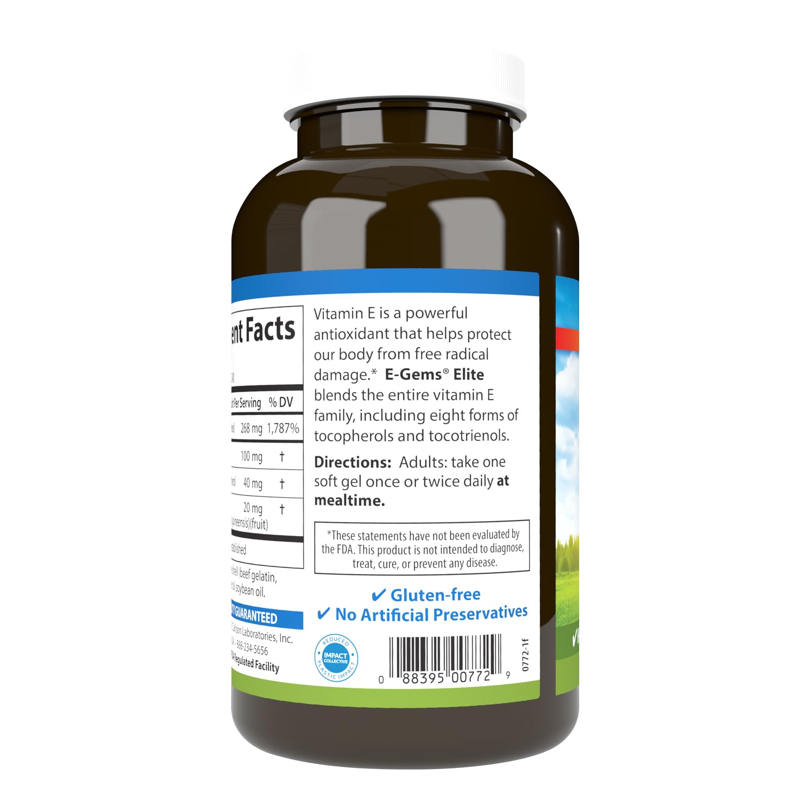 Capsules softgel Carlson E-Gems Elite faciles à avaler pour soutenir votre énergie.