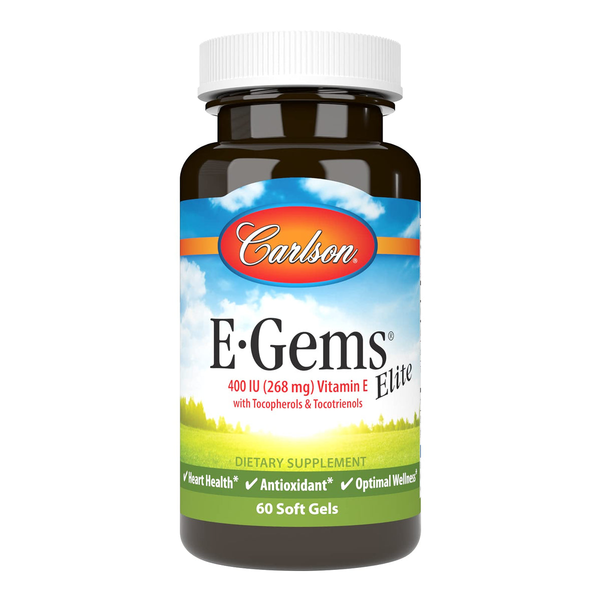 Carlson E-Gems Elite — bouteille: présentation premium pour la routine quotidienne.