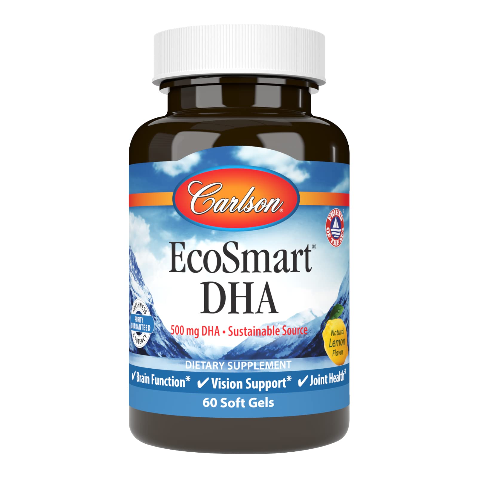 Carlson EcoSmart DHA 500 – bouteille, apport quotidien pratique du DHA