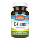 Carlson E-Gems bouteille de 50 gélules pour un apport quotidien en vitamine E naturelle