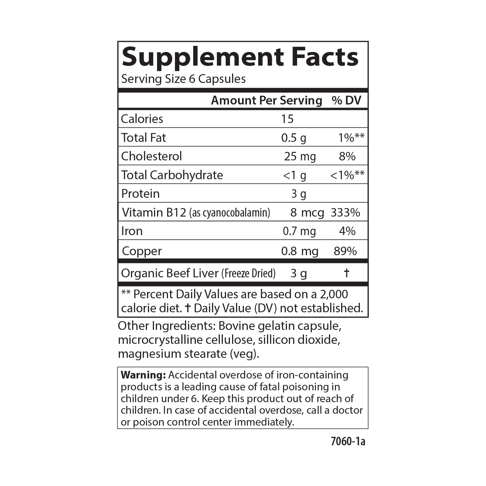 Carlson foie boeuf organique en capsule conservation des nutriments par lyophilisation