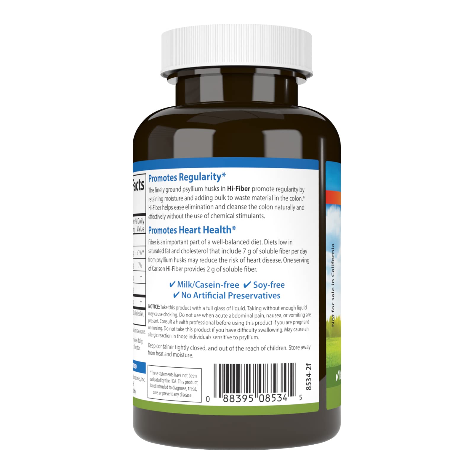 Carlson Hi-Fiber : dosage recommandé par prise pour la régularité.