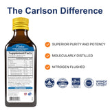 Carlson huile poisson - dosage cuillere, prise facile au quotidien.