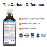 Carlson huile poisson enfant étiquette – traçabilité et normes sans OGMs.