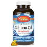 Carlson Huile saumon – bouteille 500 mg, soutient cœur et bien-être général