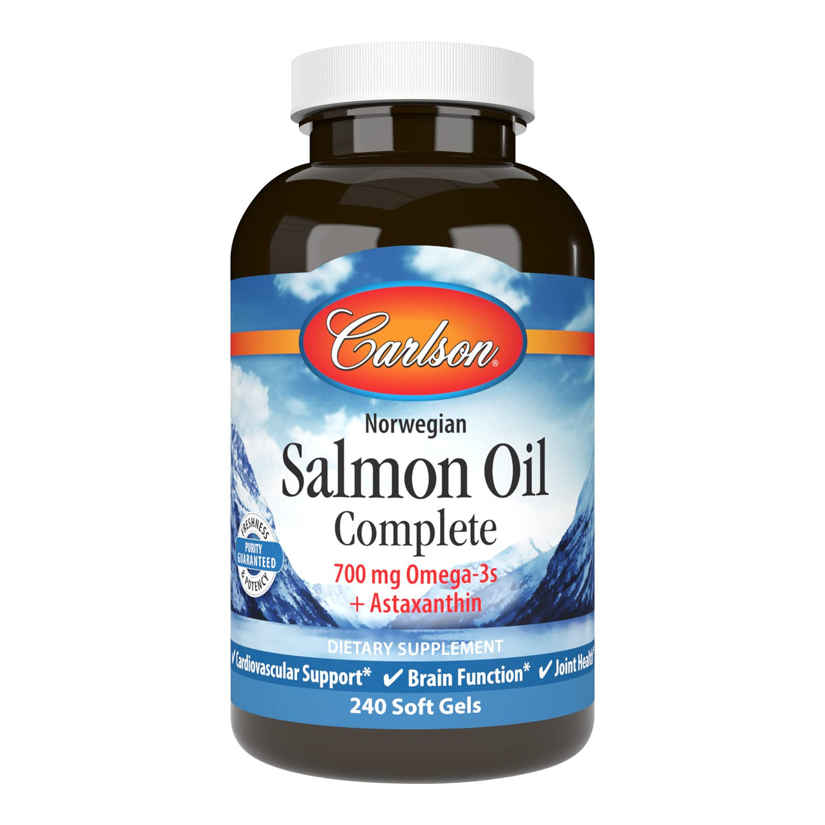 Carlson Huile de Saumon Complete – bouteille scellée, fraîcheur durable