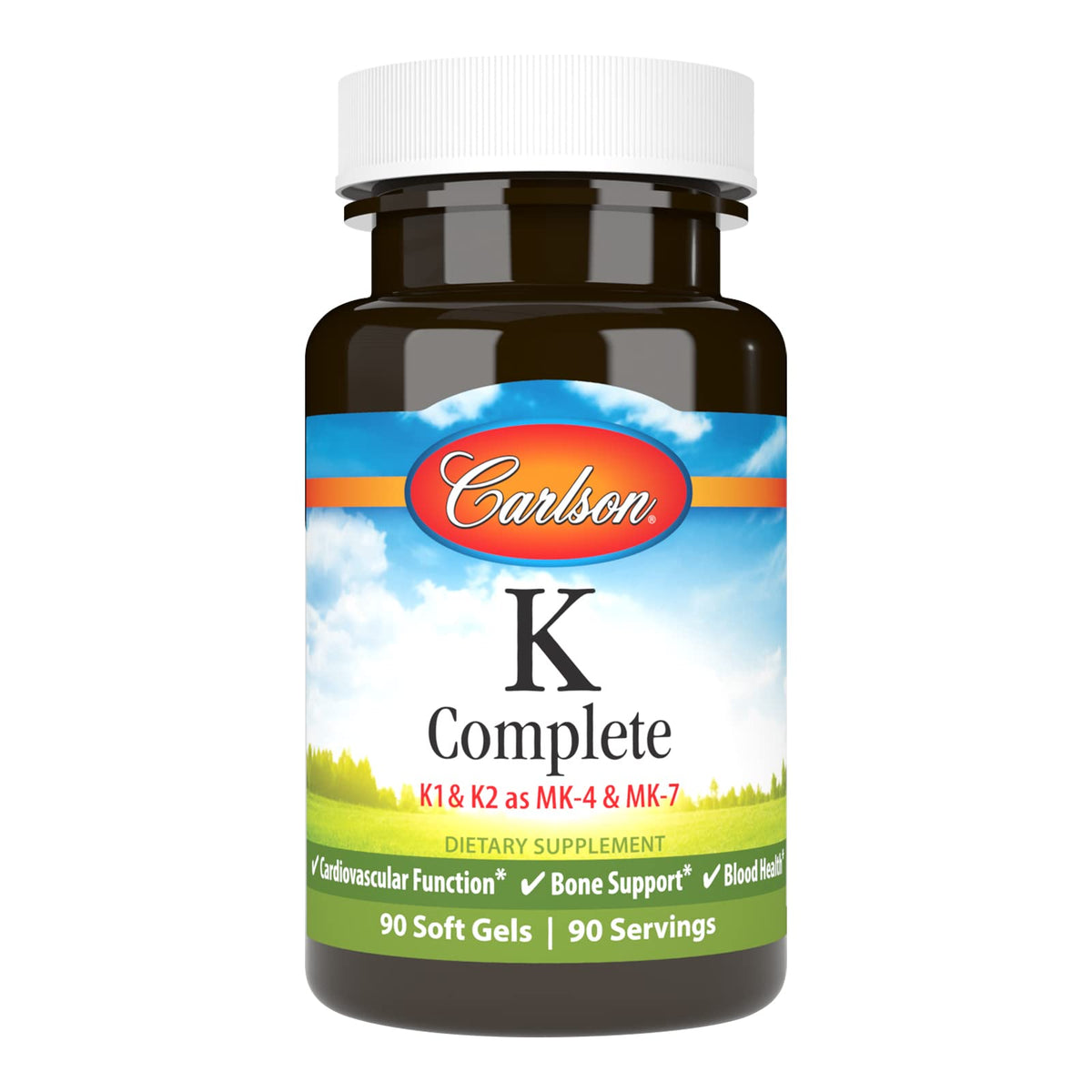 Carlson K Complete Softgels - boîte prête à l'emploi pour soutenir la santé osseuse