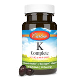 Carlson K Complete Softgels - utilisation quotidienne facile pour un mode de vie actif
