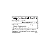 Carlson K2 MK-4 5 mg — étiquette claire affichant dosage et qualité