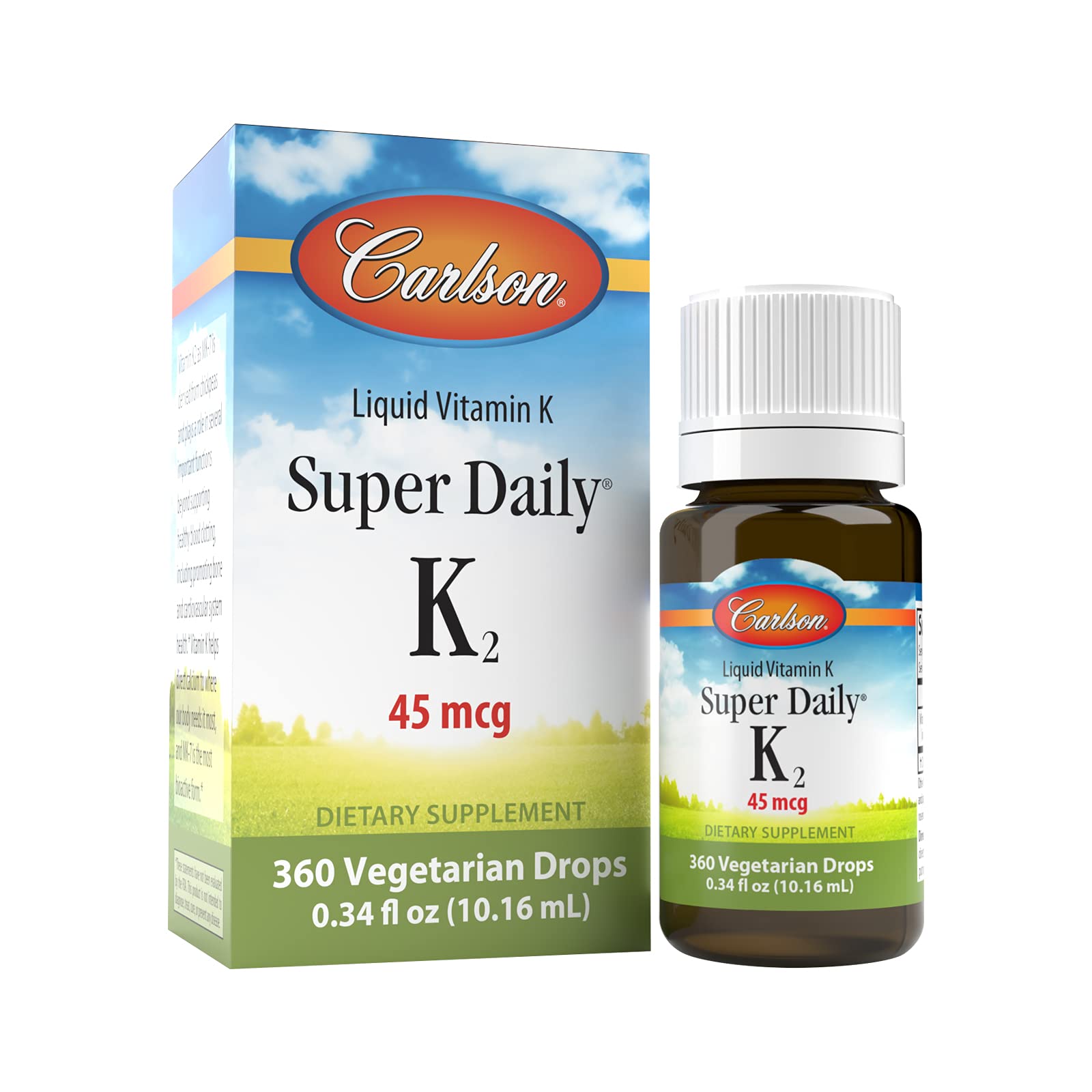 Carlson K2 MK-7 bouteille: soutien potentiel à la santé des os.