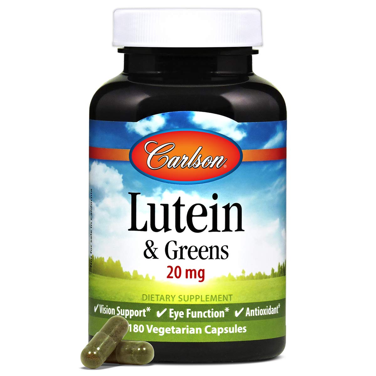 Carlson Lutein et Greens – capsules végétariennes faciles à intégrer à une routine