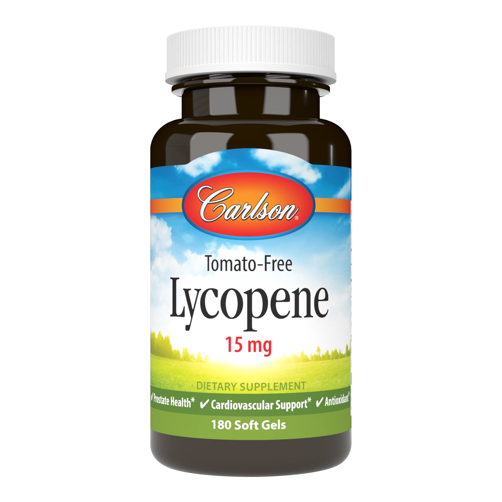 Carlson Lycopène 15 mg: bouteille prête à l’emploi pour le soutien prostatique.