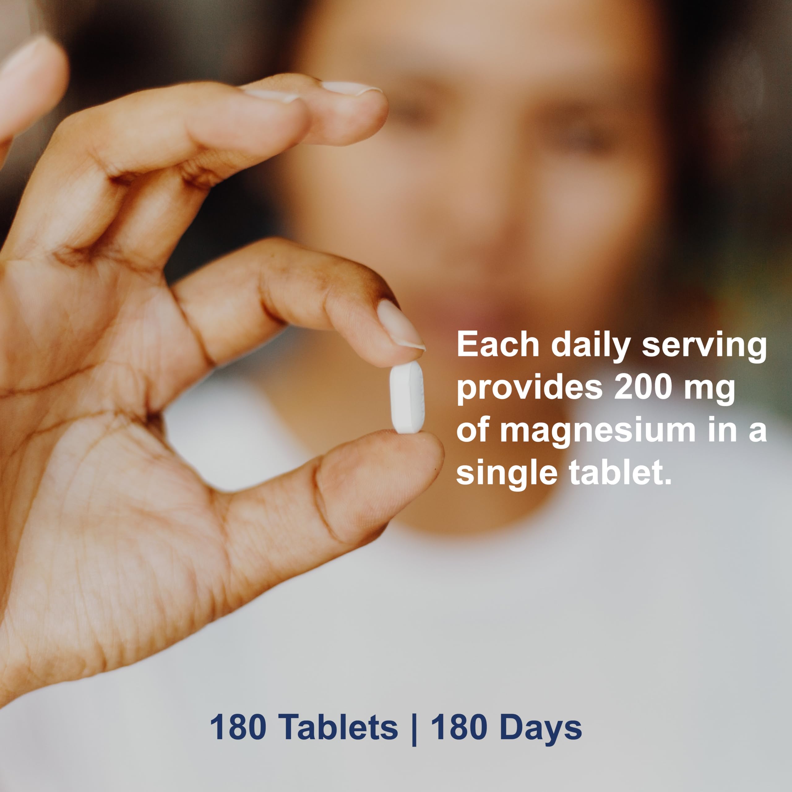Carlson Magnésium Chelaté 200 mg – gros plan sur les comprimés