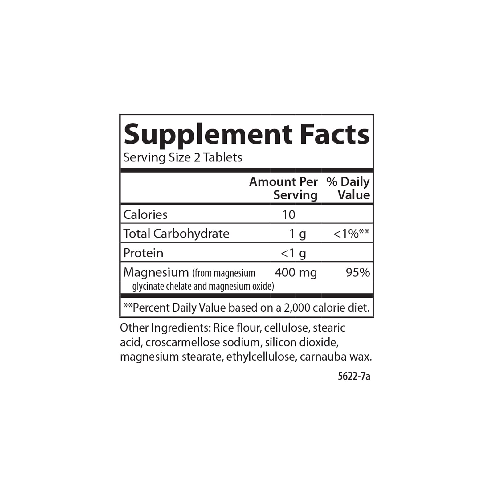 Carlson Magnesium Glycinate 200 mg – dosage clair lisible sur l'étiquette.