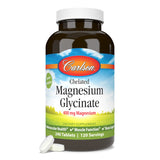 Carlson Magnesium Glycinate 200 mg – tablettes blanches idéales pour une routine.