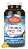 Carlson Maximum Omega 2000 – bouteille gélules citronnées, soutien potentiel à la vitalité quotidienne