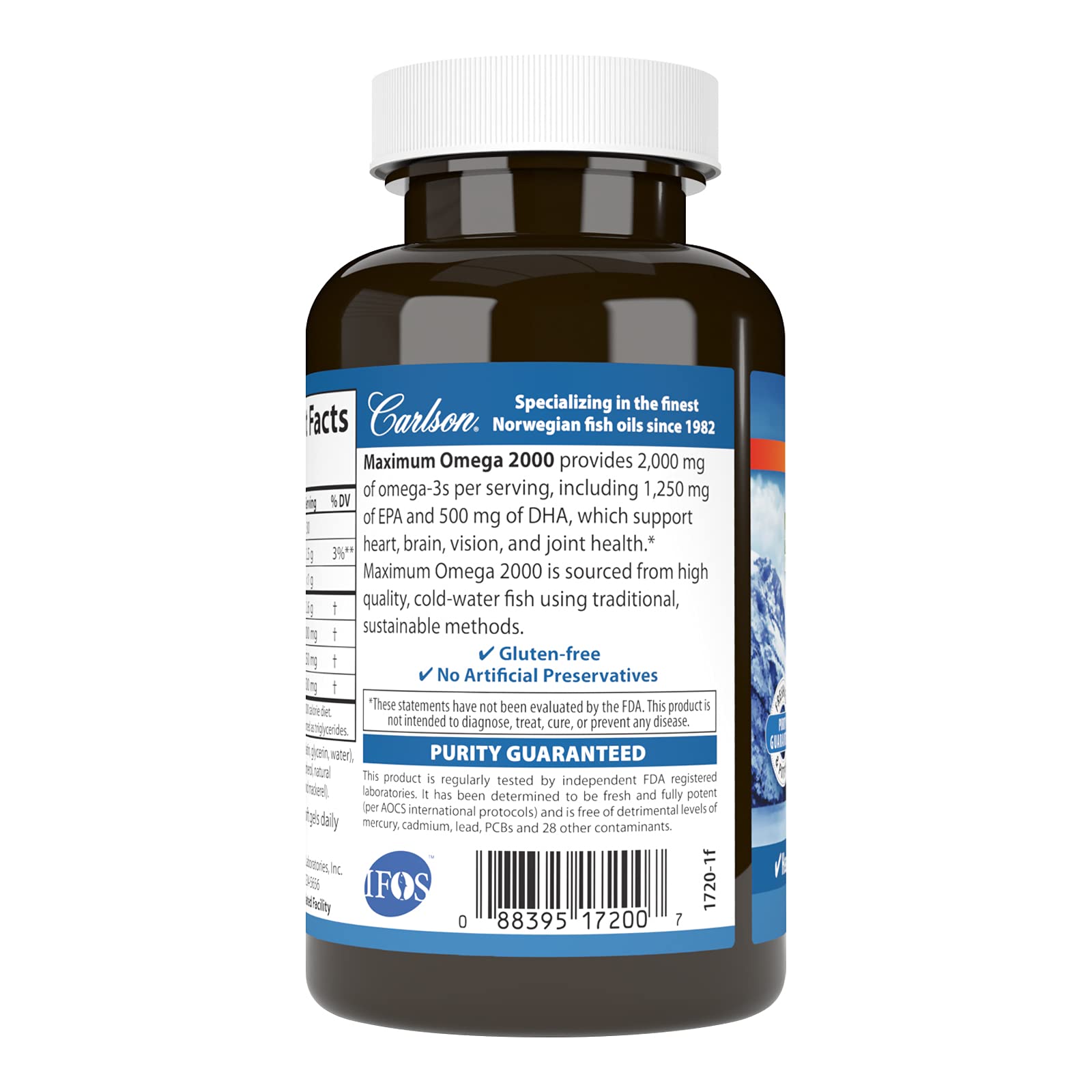 Carlson Maximum Omega 2000 — poisson sauvage durable, source fiable d'oméga-3
