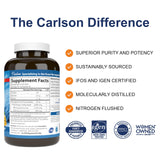 Carlson Maximum Omega 2000 — softgels citron, texture lisse et agréable