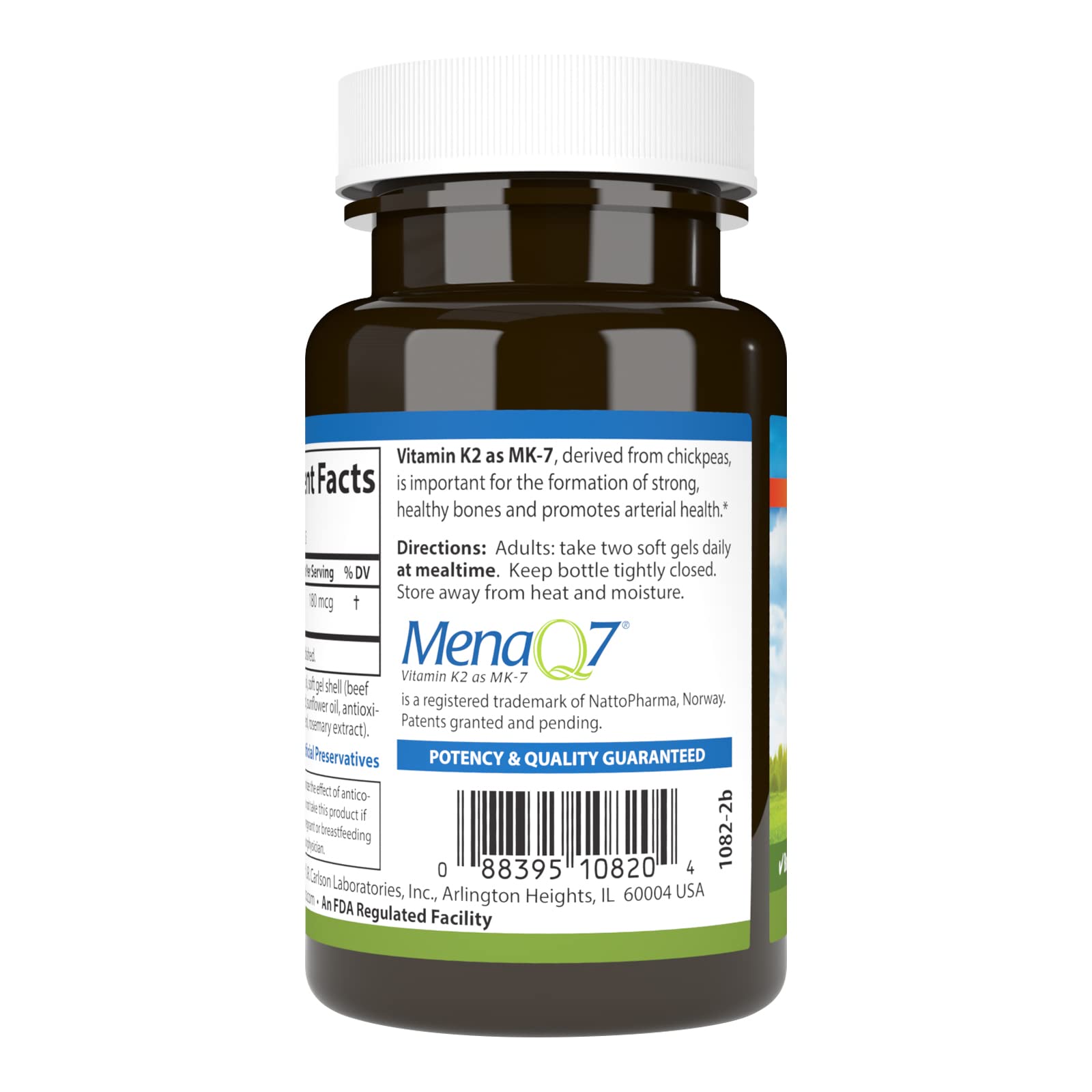 Carlson menaquinone mk7 180mcg: gelule facile a avaler.