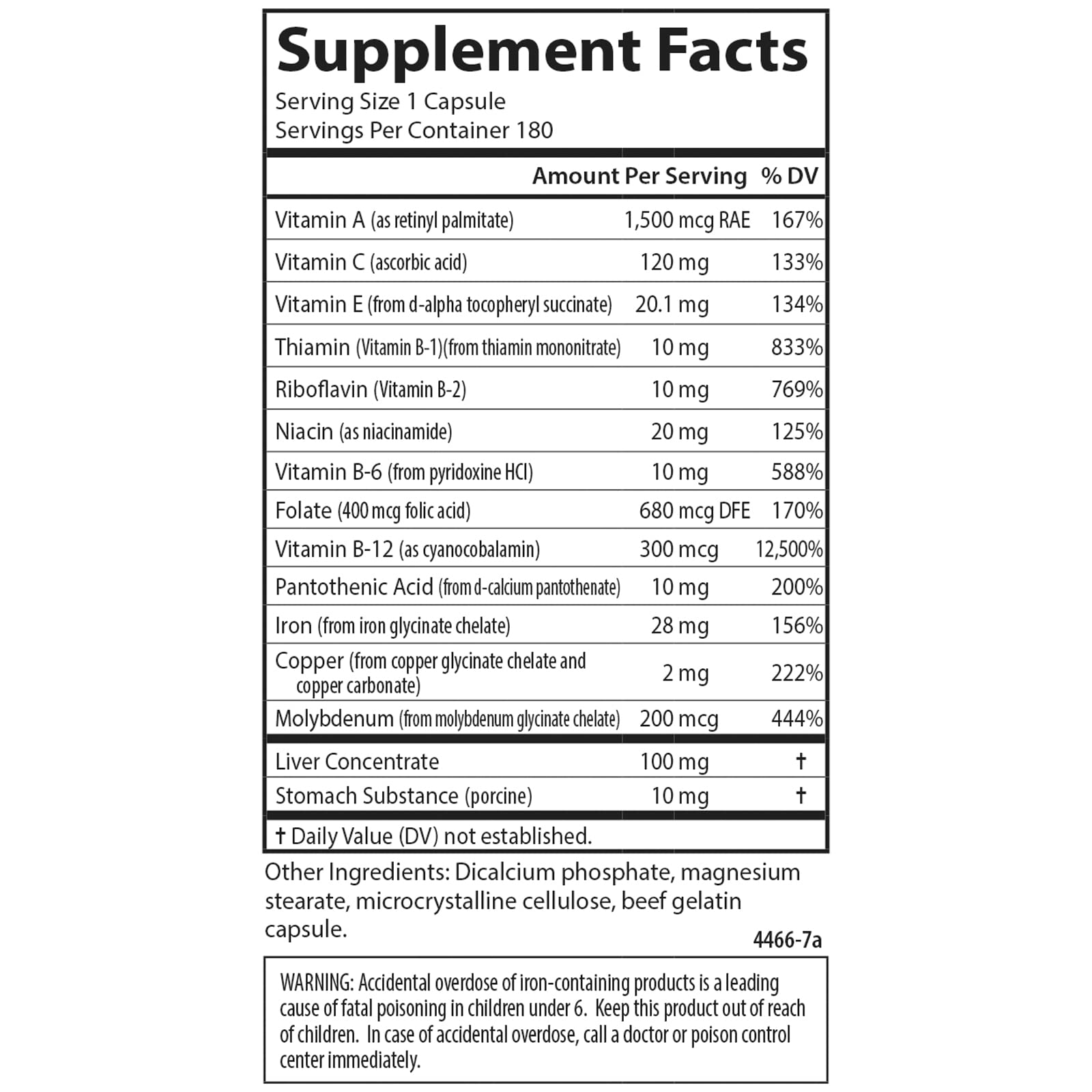 Carlson minéraux et nutriments – apport quotidien pour le sang.