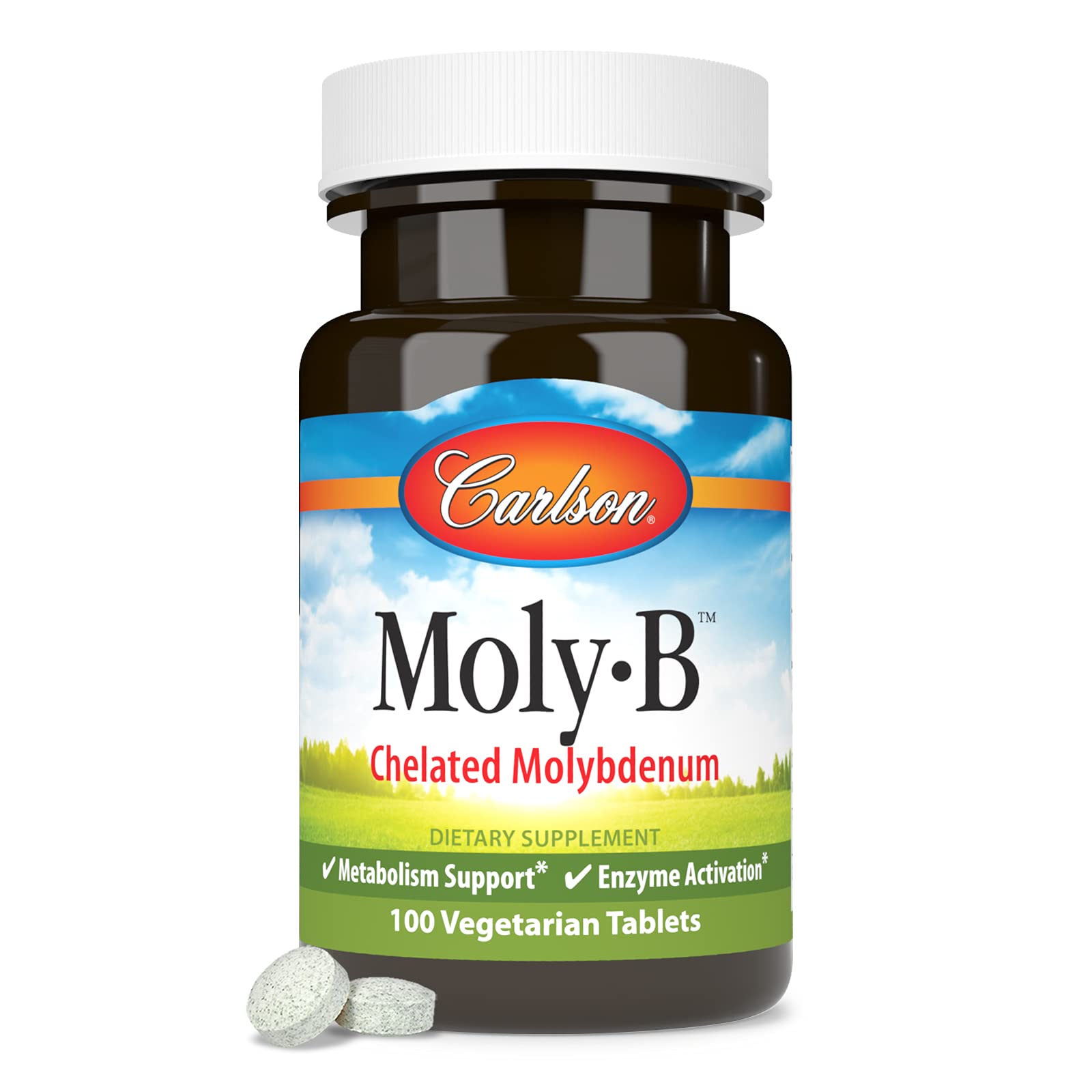 Carlson Moly-B formule chelée, absorption améliorée potentielle.