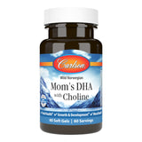 Carlson Mom's DHA avec Choline — bouteille contenant des capsules d’oméga-3 pour le développement