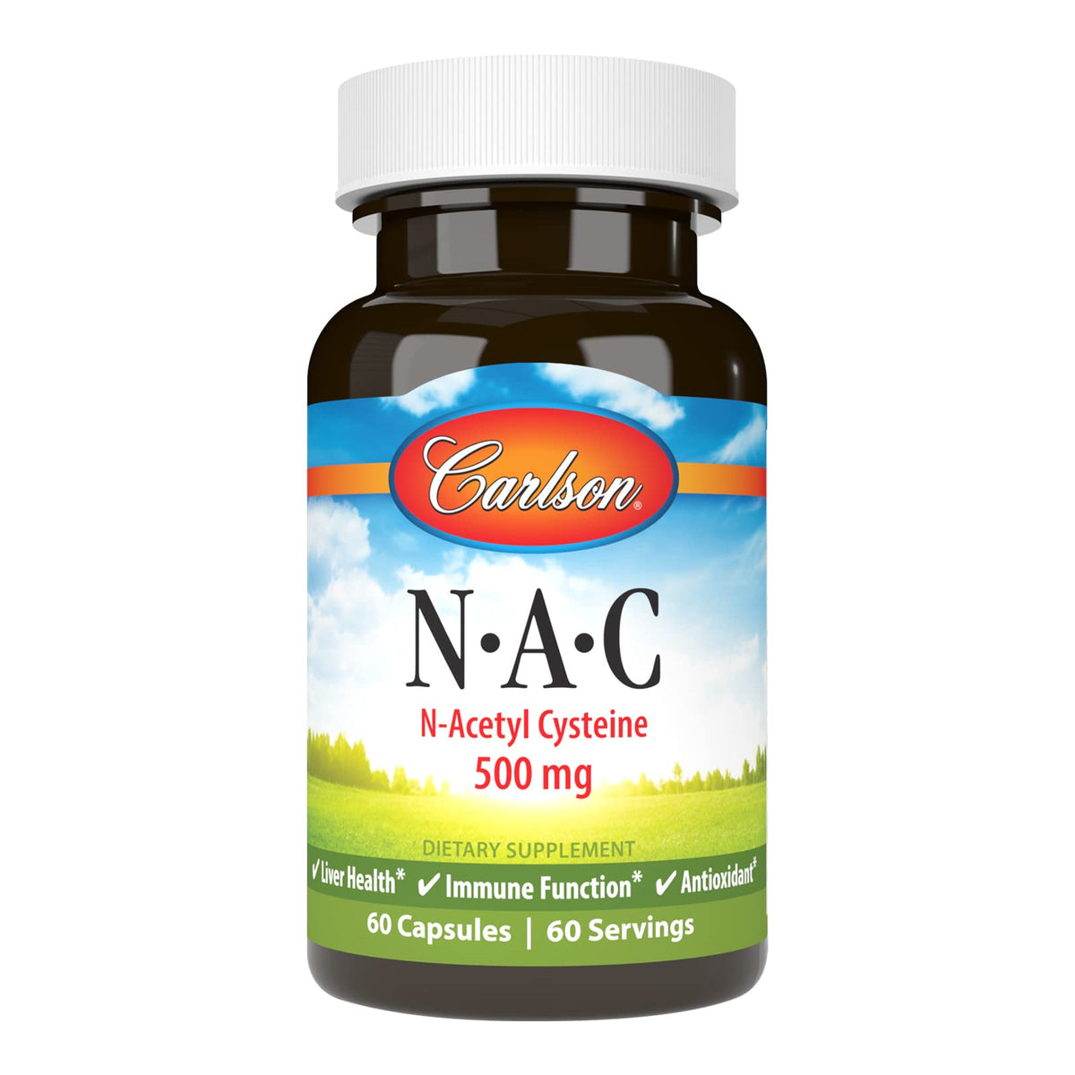 Carlson NAC gélules 500 mg pour une utilisation quotidienne pratique.