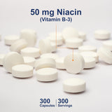 Carlson Niacine 50 mg — prise quotidienne favorise le bon fonctionnement nerveux