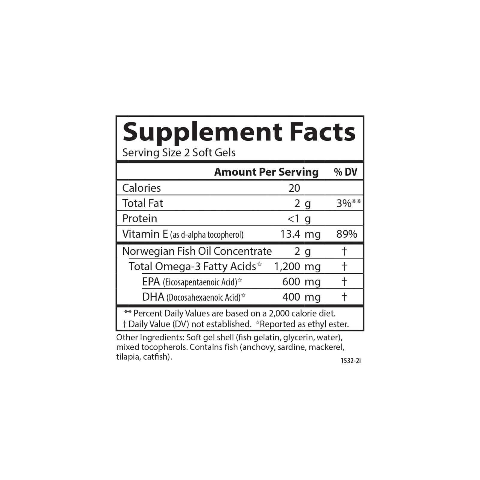 Carlson omega-3 perles emballage durable et source naturelle.