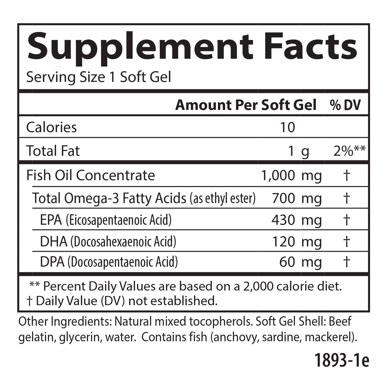 Bouteille Carlson Omega-3 ouverte avec gélules prêtes à être consommées.
