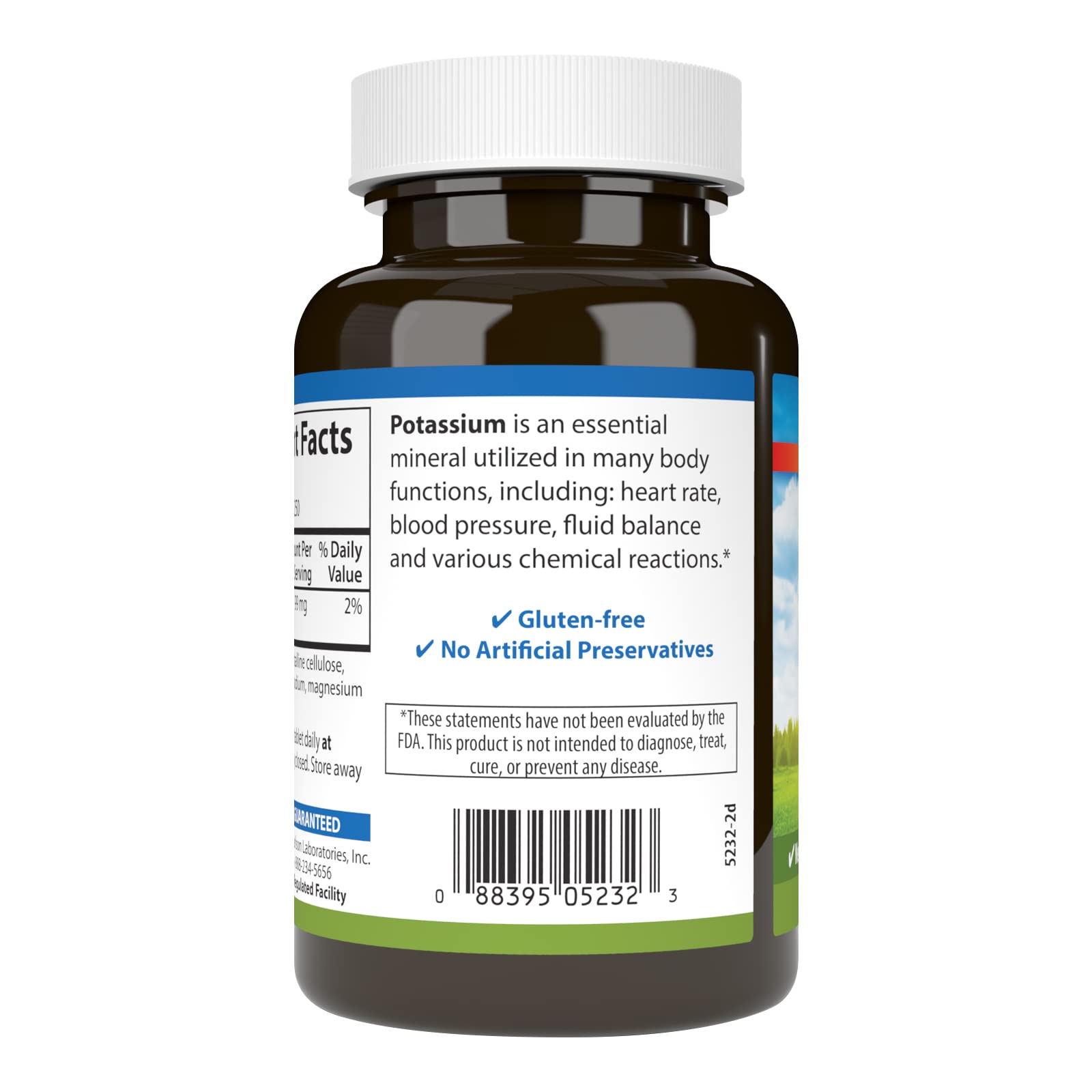 Carlson Potassium - flacon et comprimés, soutien des os et santé osseuse.
