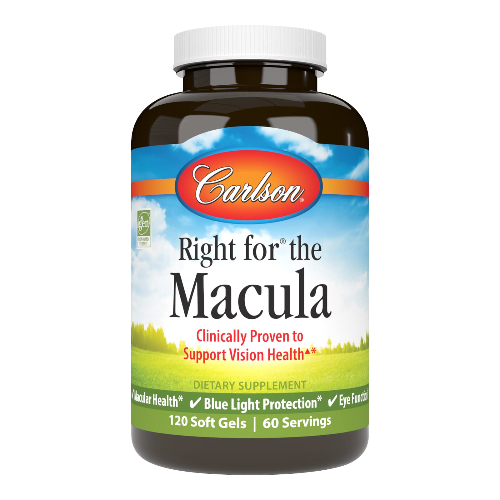 Carlson Right for The Macula – bouteille gélules pour le soutien de la macula.