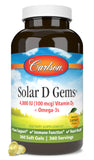Carlson Solar D Gems : bouteille citron, complément pour la santé osseuse et immunitaire.
