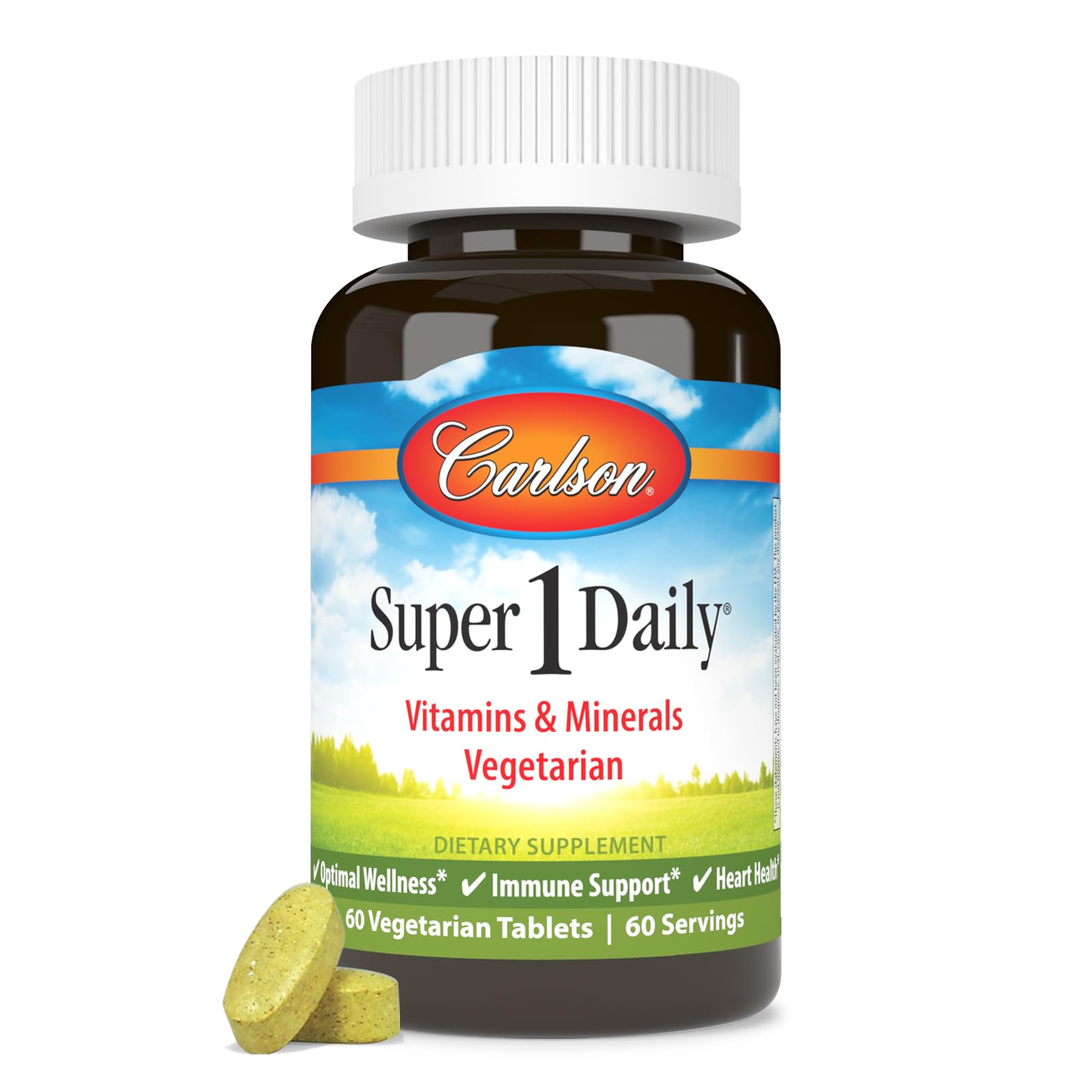 Carlson Super 1 Daily: bouteille de comprimés pour le quotidien et le bien-être.