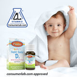 Carlson Super Daily D3 pour bébé — compte-gouttes précis pour dosage sûr.