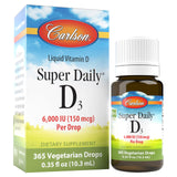 Carlson Super Daily D3 goutte 6000 UI – dose pratique pour le quotidien
