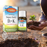 Carlson D3+K2 Quotidien - dosage quotidien pour la structure osseuse.
