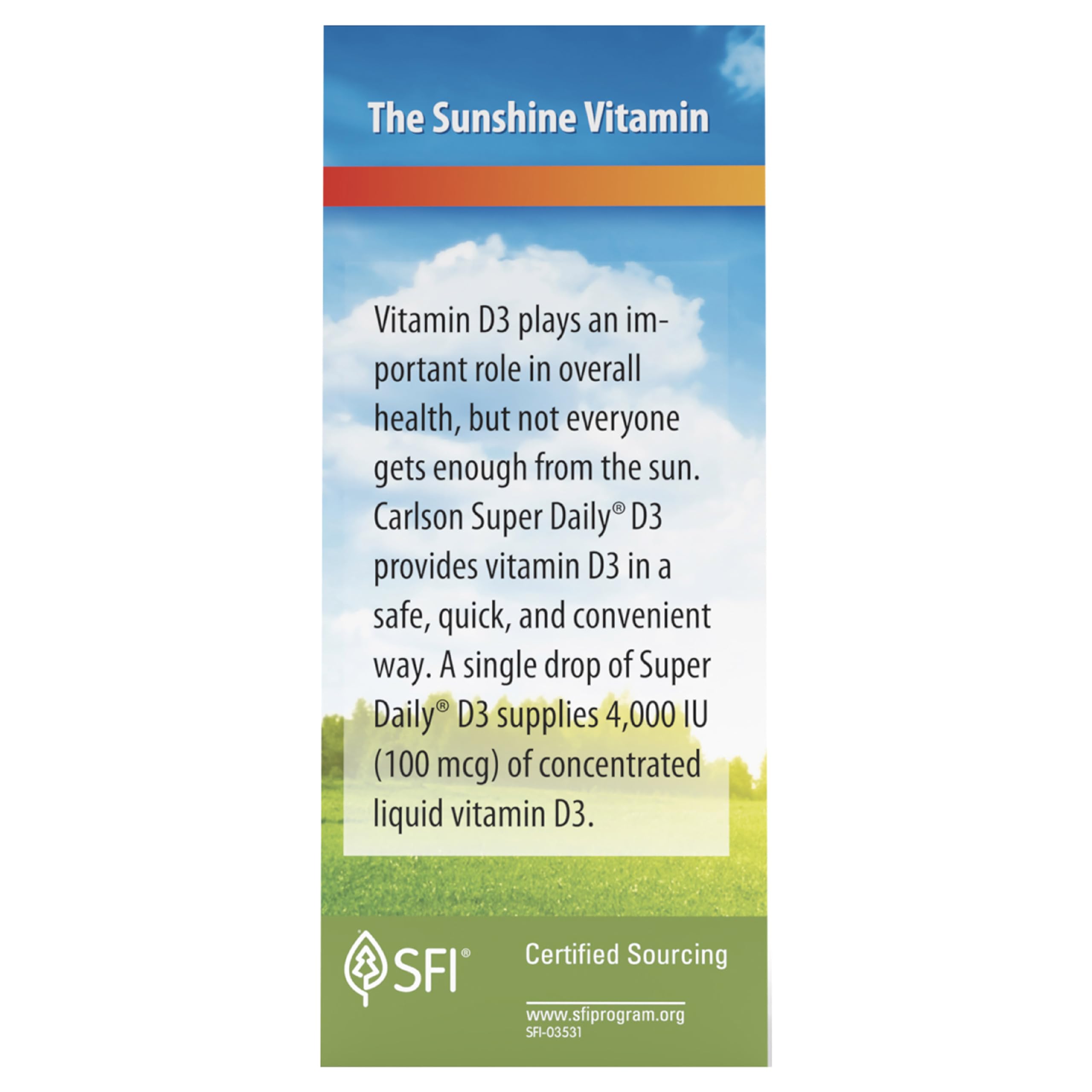 Carlson Super Daily D3 livraison-rapide, prêt pour usage quotidien.