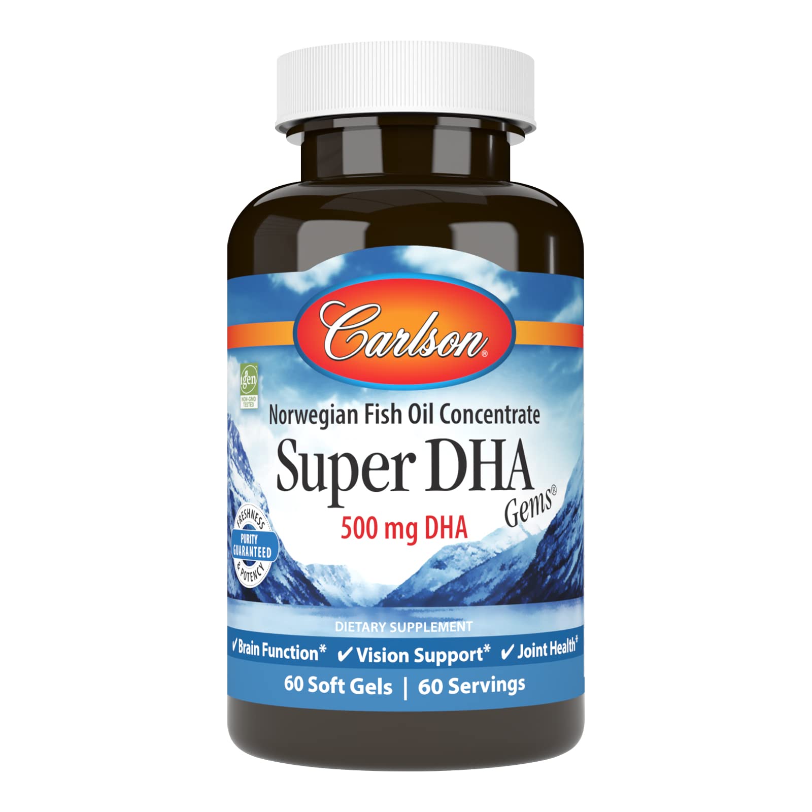 Carlson Super DHA Gems – bouteille visible pour une prise quotidienne pratique.
