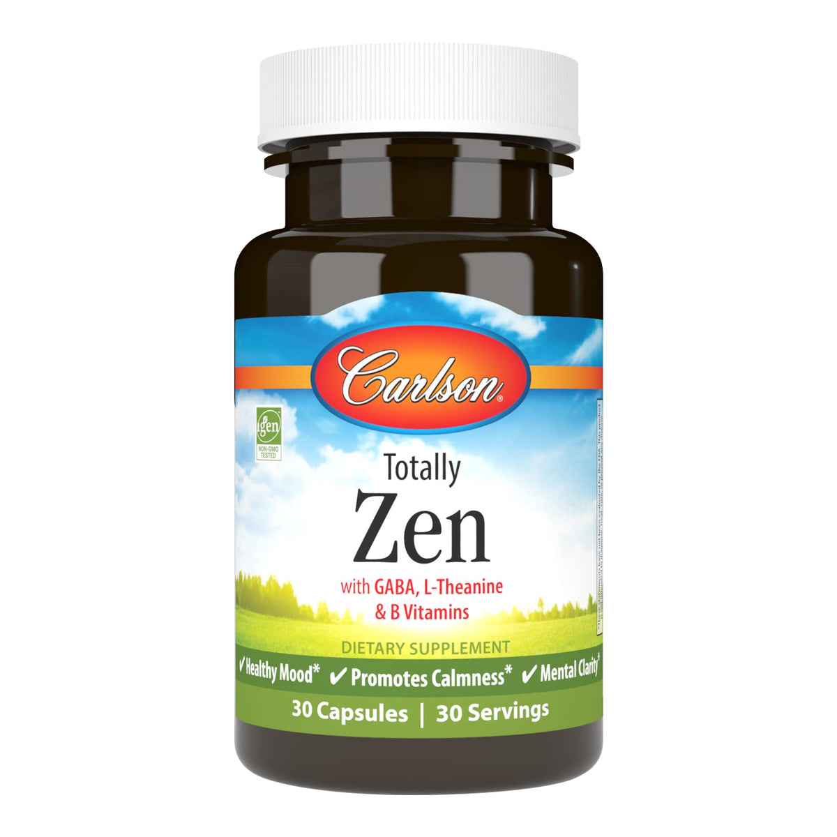 Carlson Totally Zen – bouteille affichant le logo, favorisant le calme intérieur.