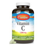 Carlson Vitamine C 1000 mg – boîte ouverte révélant les comprimés faciles à prendre.