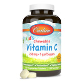 Carlson Vitamine C enfant emballage Tangerine, flacon refermable et facile à ranger