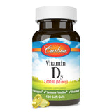 Carlson vitamine D3 2000 UI – flacon pratique de 120 gélules.