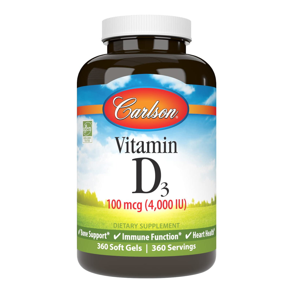 Carlson D3 gelules: absorption optimale pour des os solides.