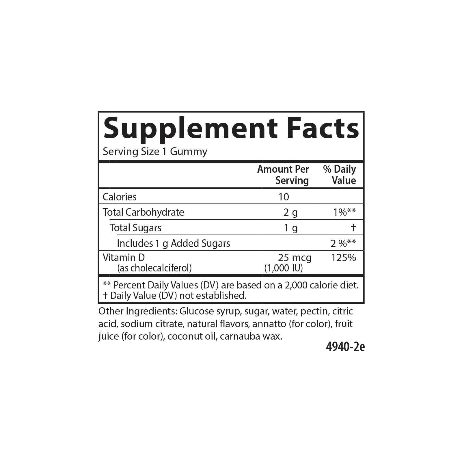 Carlson Vitamin D3 Gummies – gommes fraise savoureuses et faciles à consommer.