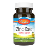 Carlson Zinc-Ease pastilles citron, gros plan des pastilles rafraîchissantes pour la gorge.