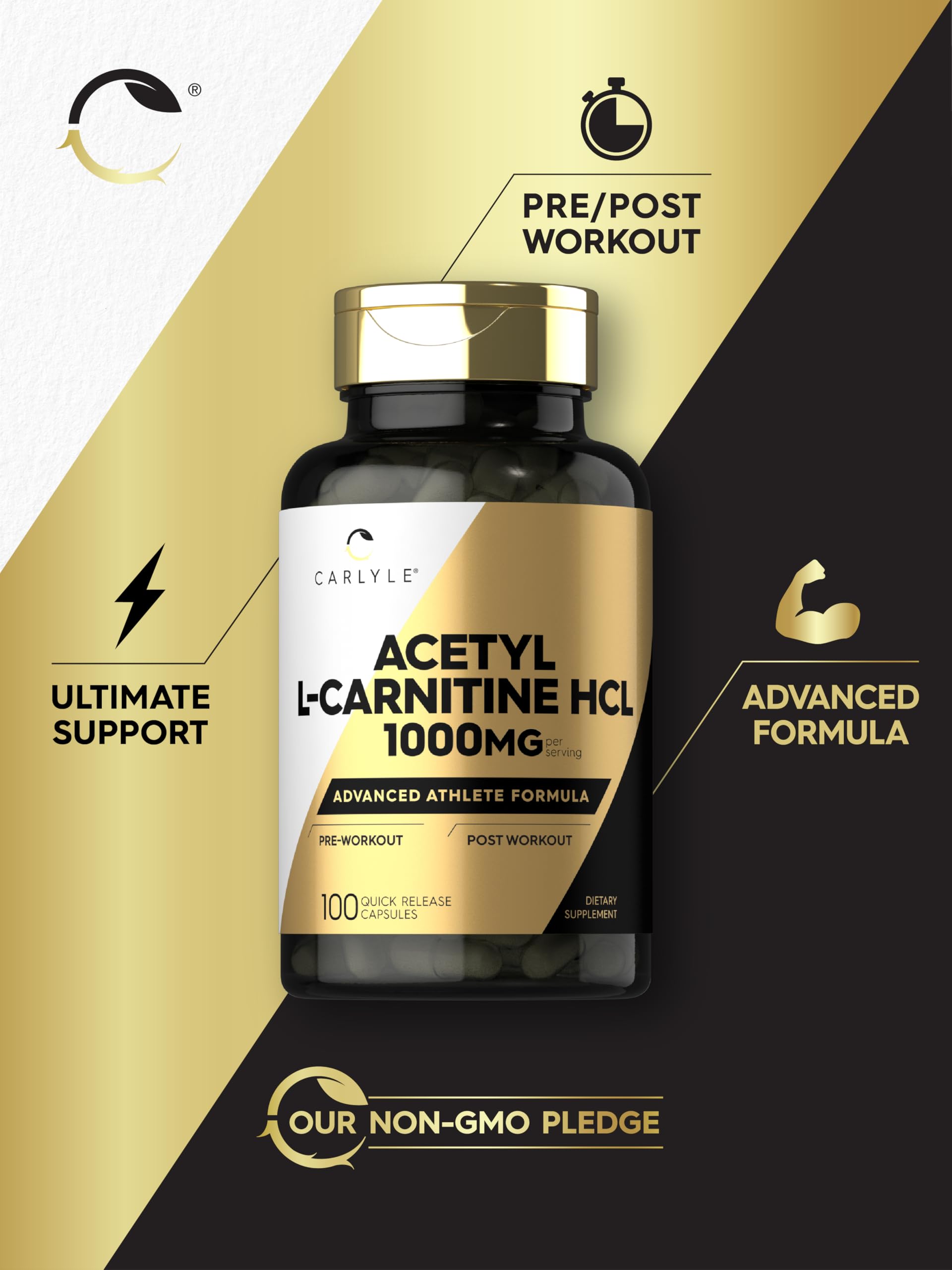 Utilisation pré-entraînement avec Carlyle Acetyl L-Carnitine HCL.